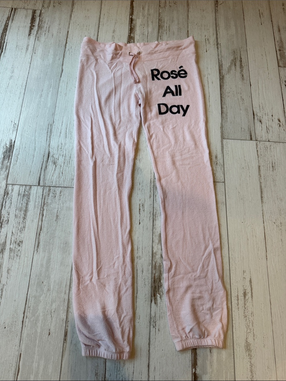 Wildfox Pink "Rosé All Day" Kids Sweatpants